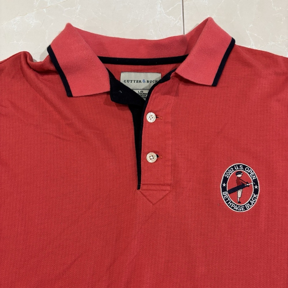 Vintage US Open Golf Polo Bethpage Black New York NY Men's L 2002 Y2K Rare